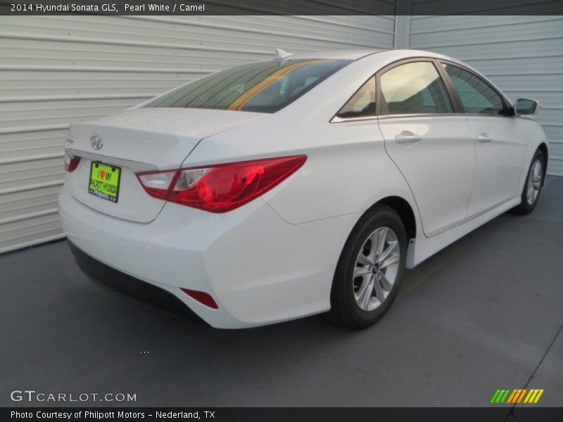 Pearl White / Camel 2014 Hyundai Sonata GLS