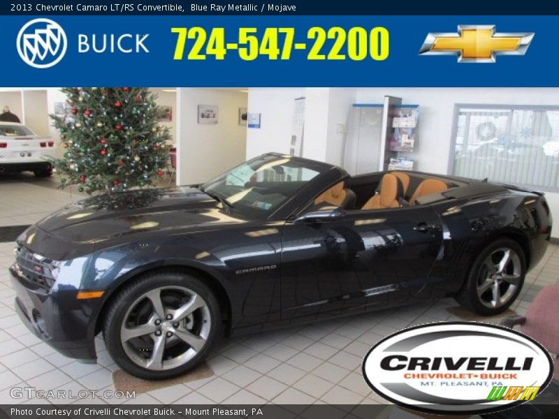 Blue Ray Metallic / Mojave 2013 Chevrolet Camaro LT/RS Convertible