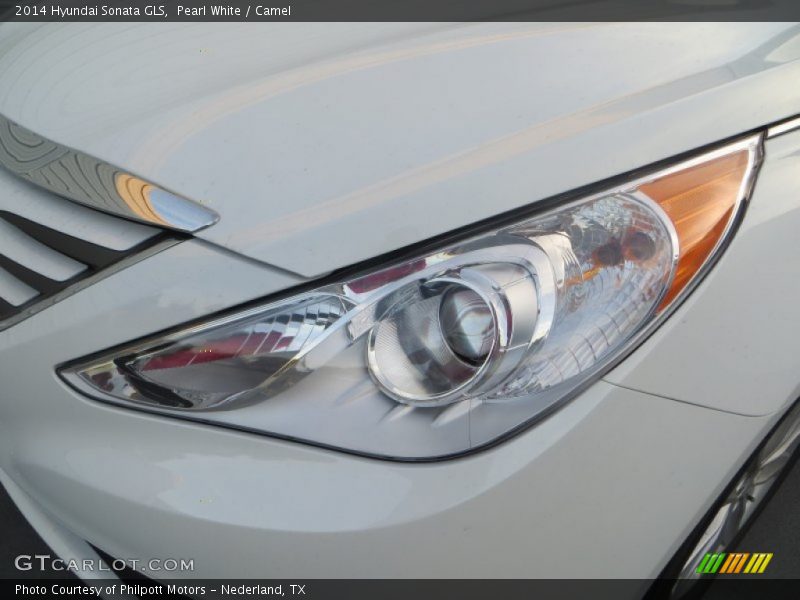 Pearl White / Camel 2014 Hyundai Sonata GLS