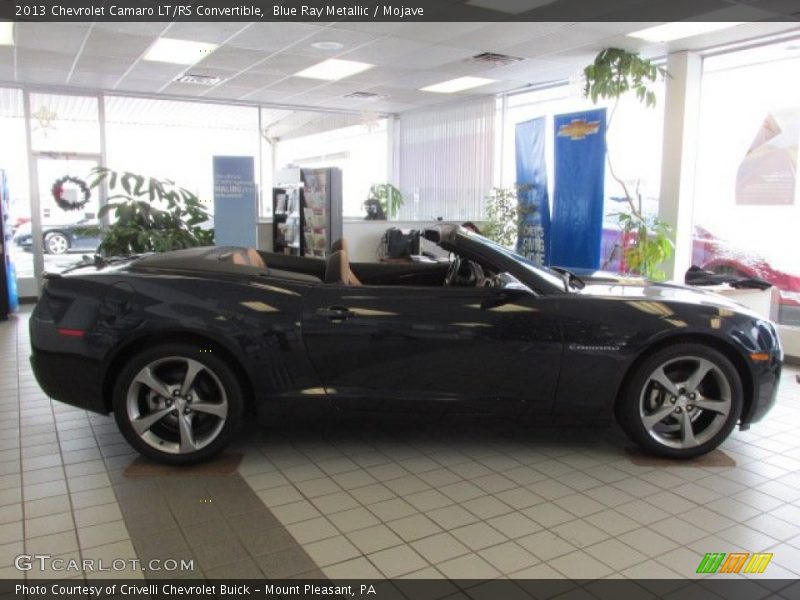 Blue Ray Metallic / Mojave 2013 Chevrolet Camaro LT/RS Convertible