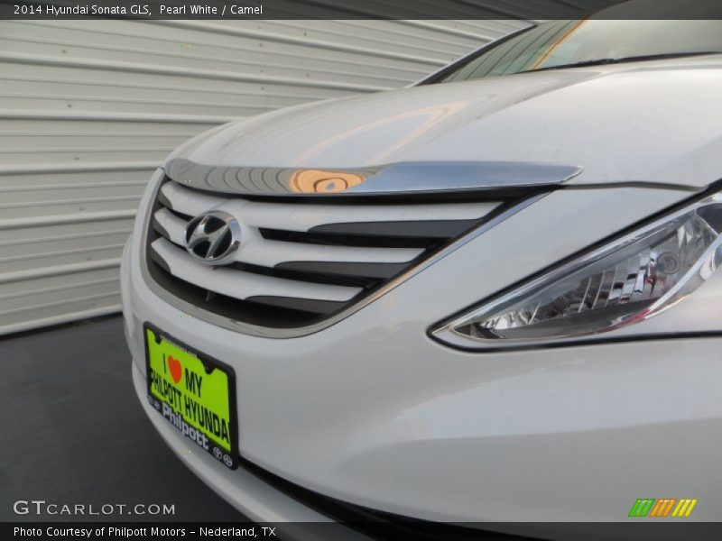 Pearl White / Camel 2014 Hyundai Sonata GLS