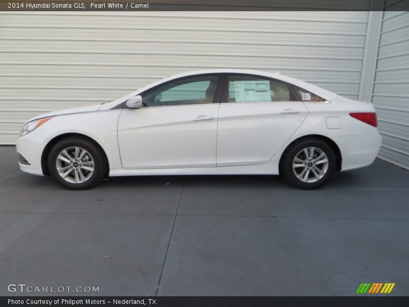 Pearl White / Camel 2014 Hyundai Sonata GLS
