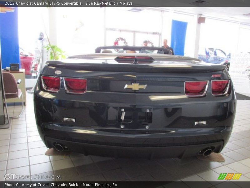 Blue Ray Metallic / Mojave 2013 Chevrolet Camaro LT/RS Convertible