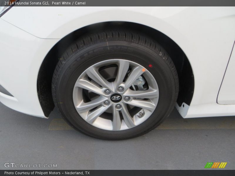 Pearl White / Camel 2014 Hyundai Sonata GLS