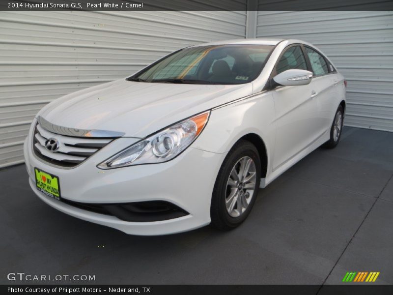 Pearl White / Camel 2014 Hyundai Sonata GLS