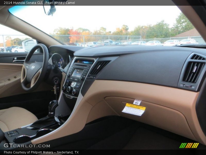 Pearl White / Camel 2014 Hyundai Sonata GLS