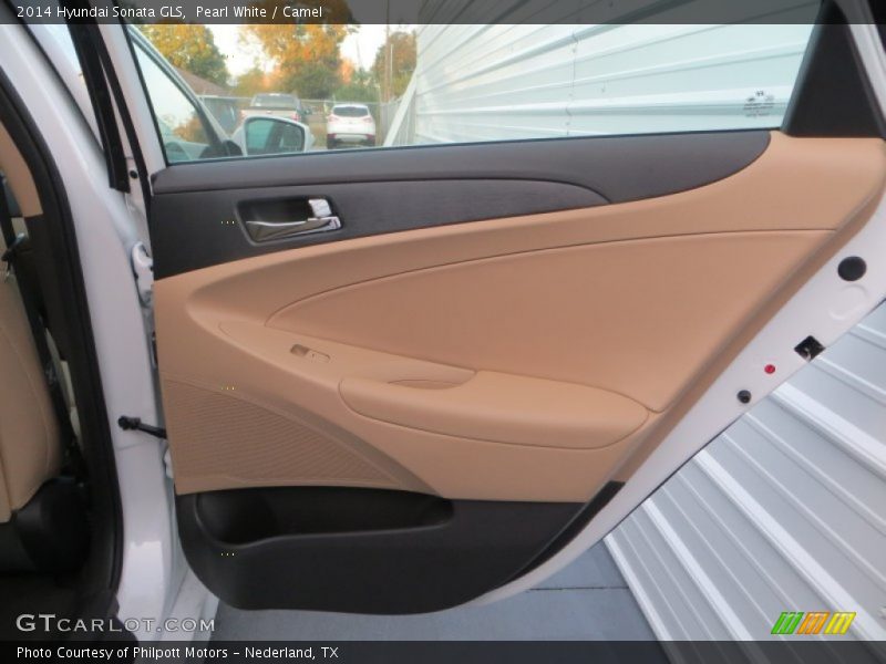 Pearl White / Camel 2014 Hyundai Sonata GLS