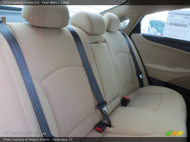 Pearl White / Camel 2014 Hyundai Sonata GLS