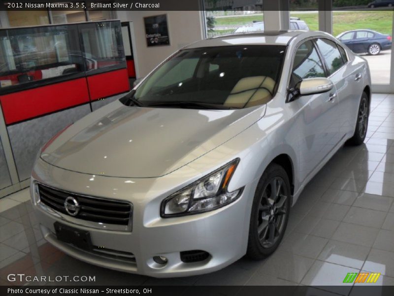 Brilliant Silver / Charcoal 2012 Nissan Maxima 3.5 S