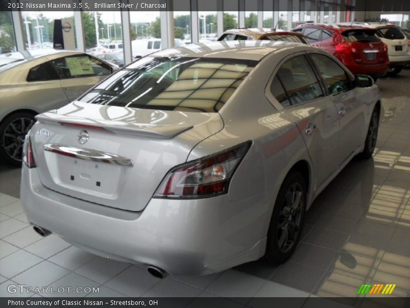 Brilliant Silver / Charcoal 2012 Nissan Maxima 3.5 S