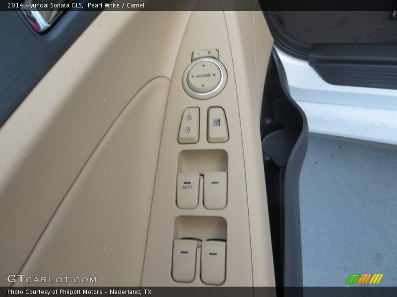 Pearl White / Camel 2014 Hyundai Sonata GLS