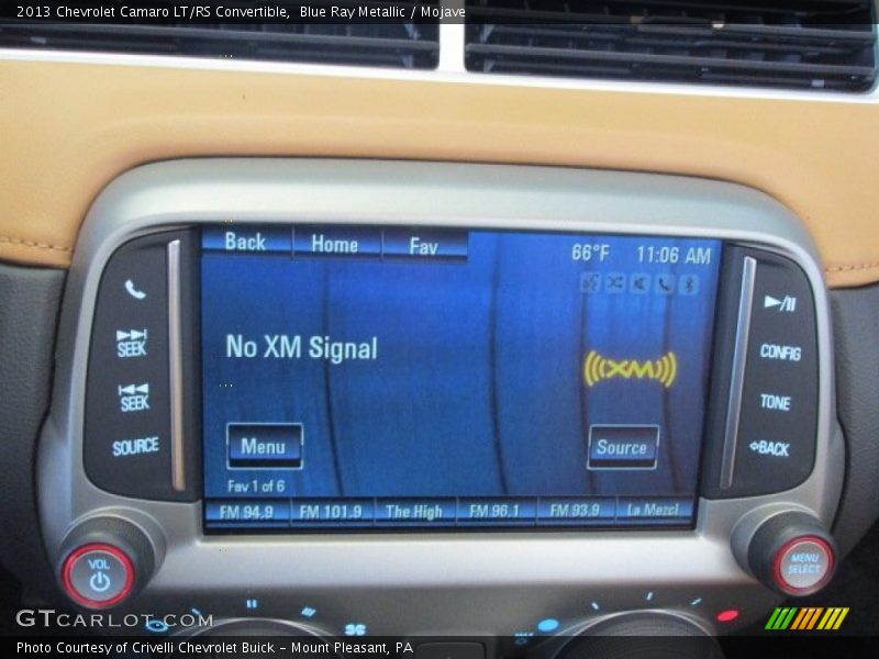 Blue Ray Metallic / Mojave 2013 Chevrolet Camaro LT/RS Convertible