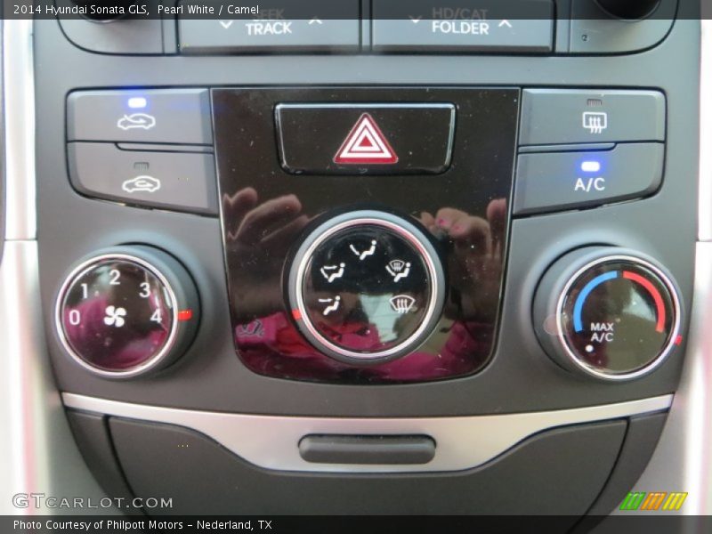 Pearl White / Camel 2014 Hyundai Sonata GLS