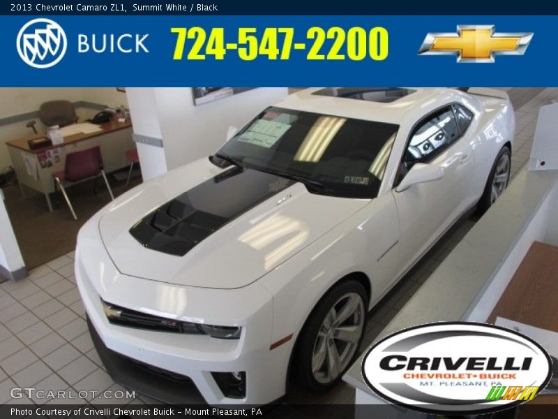 Summit White / Black 2013 Chevrolet Camaro ZL1