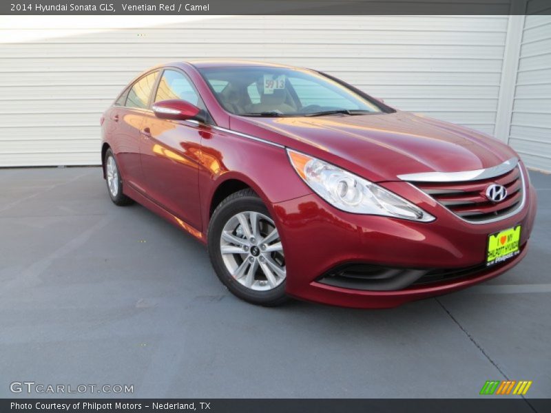 Venetian Red / Camel 2014 Hyundai Sonata GLS