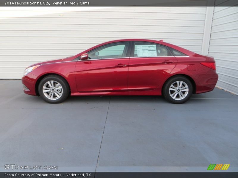 Venetian Red / Camel 2014 Hyundai Sonata GLS