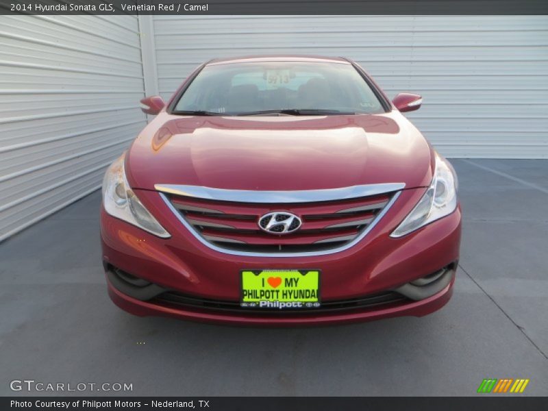 Venetian Red / Camel 2014 Hyundai Sonata GLS