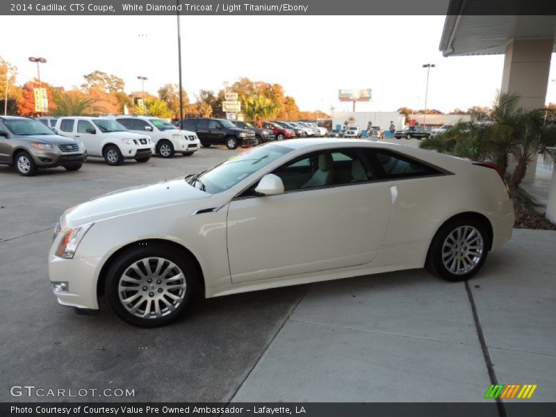 White Diamond Tricoat / Light Titanium/Ebony 2014 Cadillac CTS Coupe
