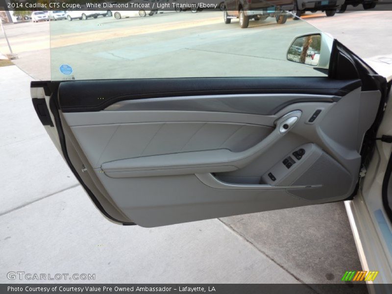 White Diamond Tricoat / Light Titanium/Ebony 2014 Cadillac CTS Coupe