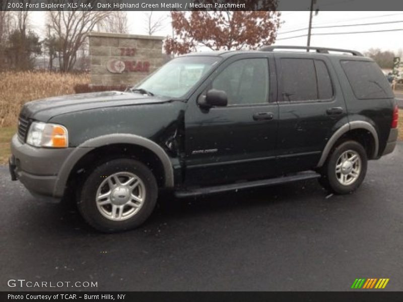 Dark Highland Green Metallic / Medium Parchment 2002 Ford Explorer XLS 4x4