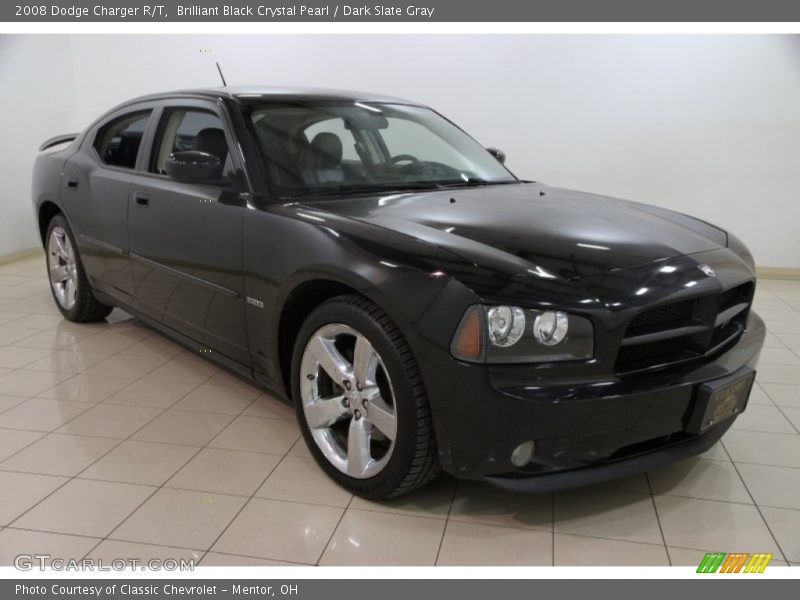 Brilliant Black Crystal Pearl / Dark Slate Gray 2008 Dodge Charger R/T