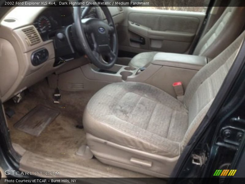 Dark Highland Green Metallic / Medium Parchment 2002 Ford Explorer XLS 4x4