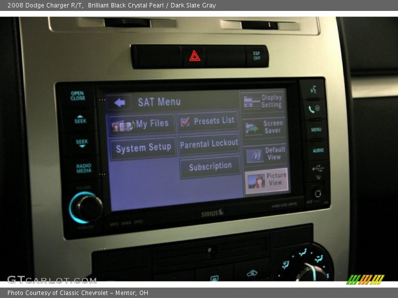 Brilliant Black Crystal Pearl / Dark Slate Gray 2008 Dodge Charger R/T