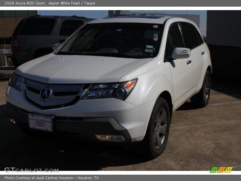 Aspen White Pearl / Taupe 2008 Acura MDX Sport