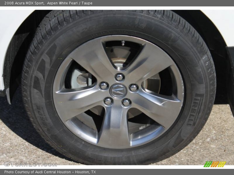 Aspen White Pearl / Taupe 2008 Acura MDX Sport