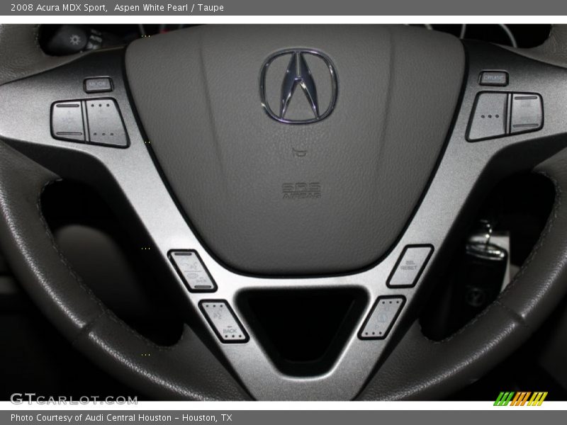 Aspen White Pearl / Taupe 2008 Acura MDX Sport