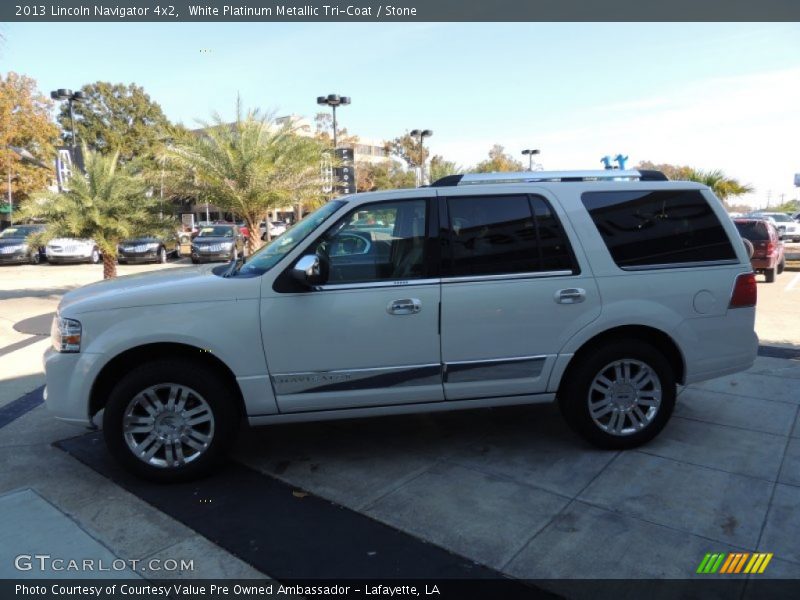 White Platinum Metallic Tri-Coat / Stone 2013 Lincoln Navigator 4x2