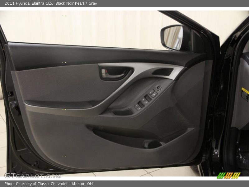 Black Noir Pearl / Gray 2011 Hyundai Elantra GLS