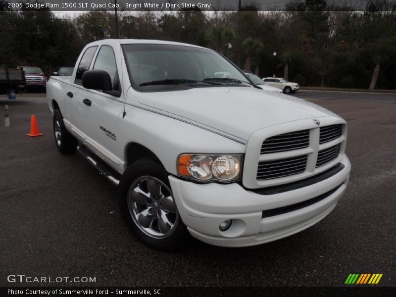 Bright White / Dark Slate Gray 2005 Dodge Ram 1500 SLT Quad Cab