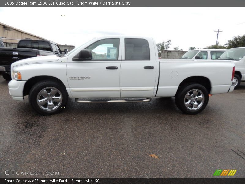 Bright White / Dark Slate Gray 2005 Dodge Ram 1500 SLT Quad Cab