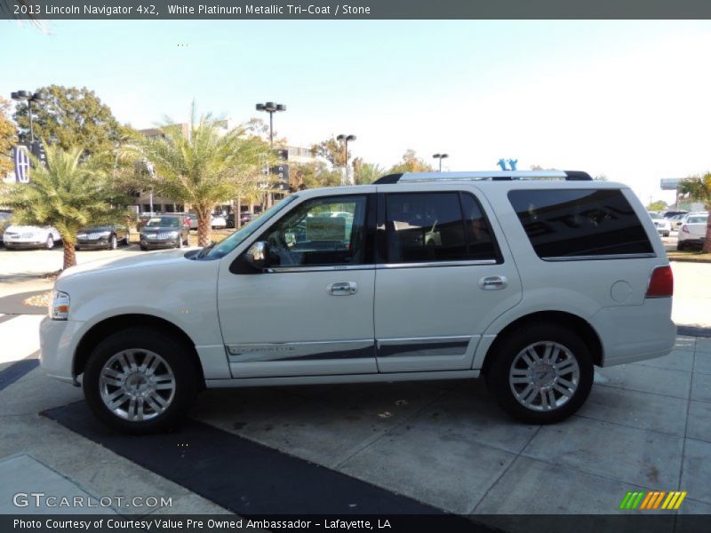 White Platinum Metallic Tri-Coat / Stone 2013 Lincoln Navigator 4x2