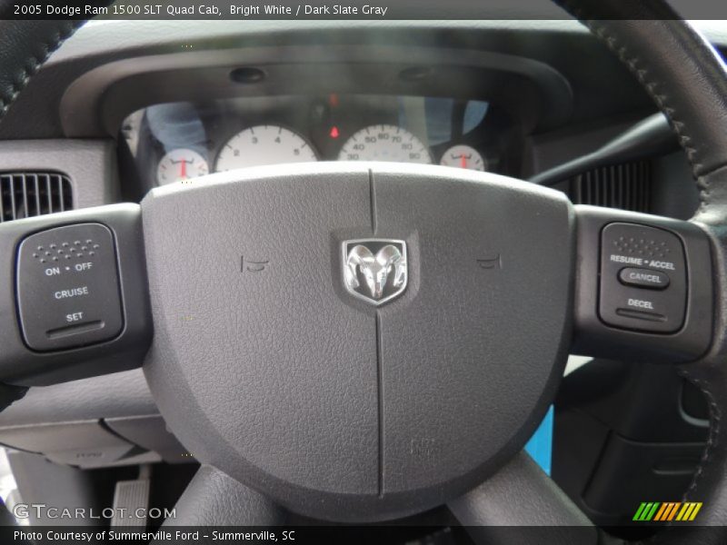 Bright White / Dark Slate Gray 2005 Dodge Ram 1500 SLT Quad Cab