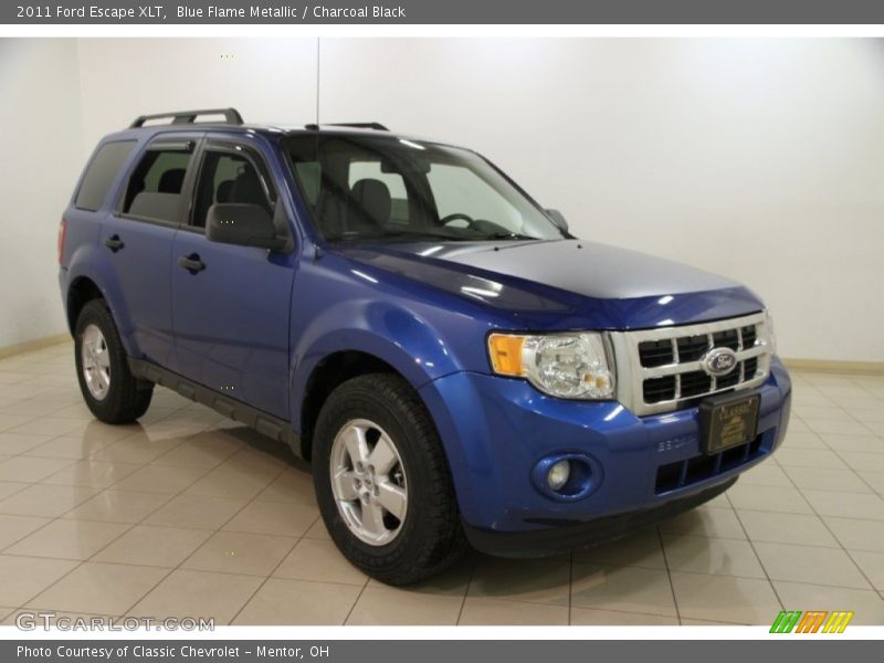 Blue Flame Metallic / Charcoal Black 2011 Ford Escape XLT