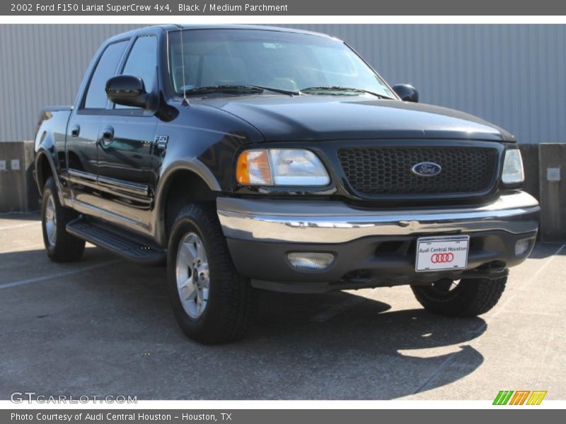 Black / Medium Parchment 2002 Ford F150 Lariat SuperCrew 4x4