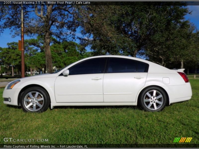Winter Frost Pearl / Cafe Latte 2005 Nissan Maxima 3.5 SL