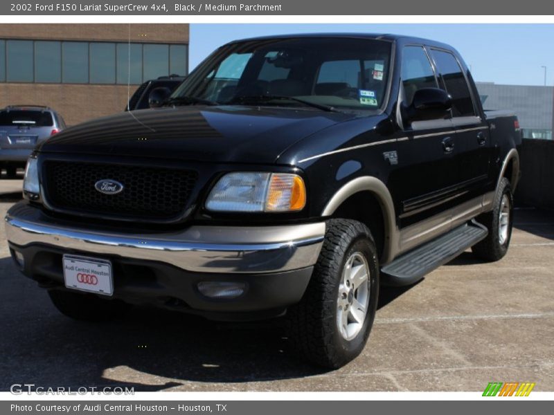 Black / Medium Parchment 2002 Ford F150 Lariat SuperCrew 4x4