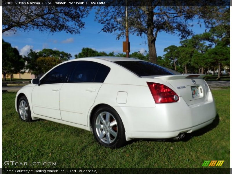 Winter Frost Pearl / Cafe Latte 2005 Nissan Maxima 3.5 SL