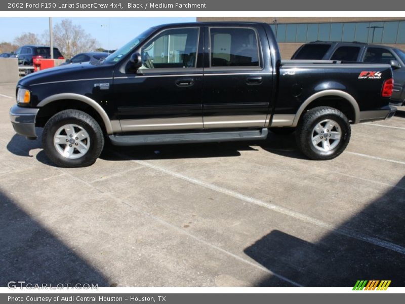 Black / Medium Parchment 2002 Ford F150 Lariat SuperCrew 4x4