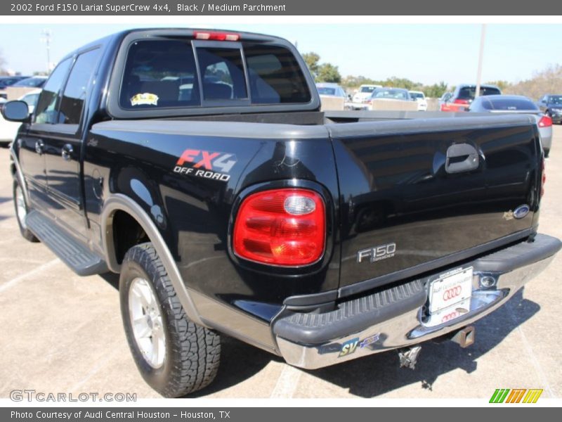 Black / Medium Parchment 2002 Ford F150 Lariat SuperCrew 4x4