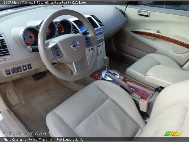 Winter Frost Pearl / Cafe Latte 2005 Nissan Maxima 3.5 SL