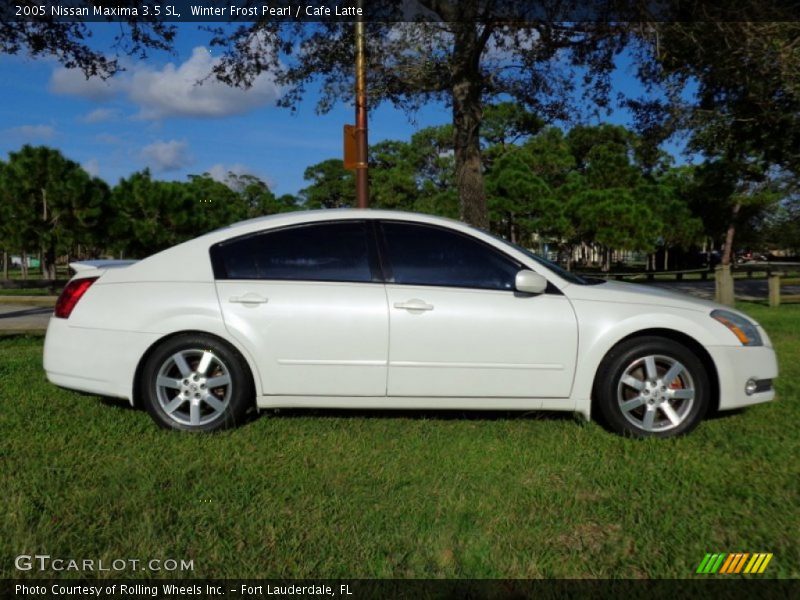 Winter Frost Pearl / Cafe Latte 2005 Nissan Maxima 3.5 SL