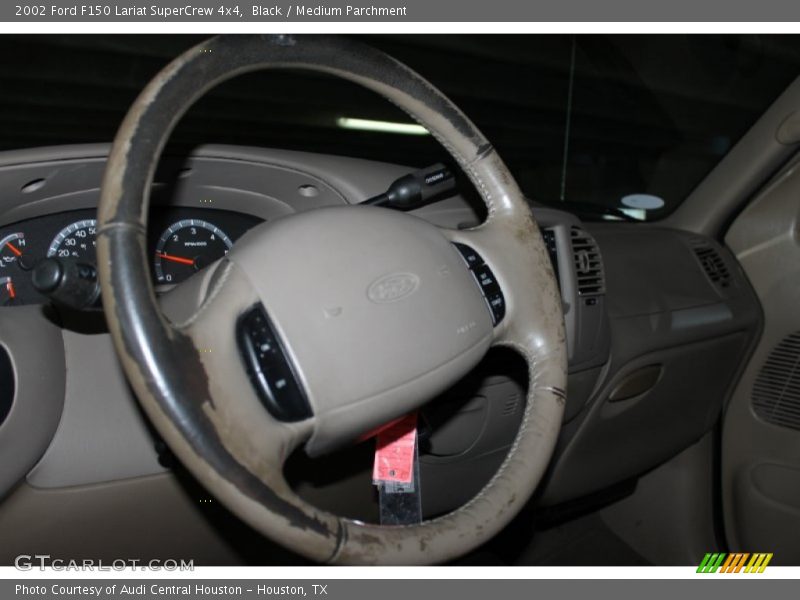 Black / Medium Parchment 2002 Ford F150 Lariat SuperCrew 4x4