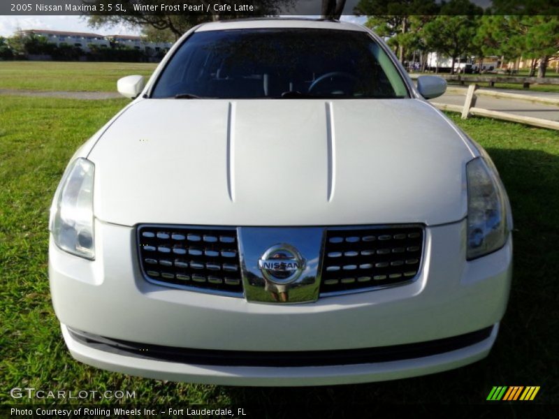 Winter Frost Pearl / Cafe Latte 2005 Nissan Maxima 3.5 SL