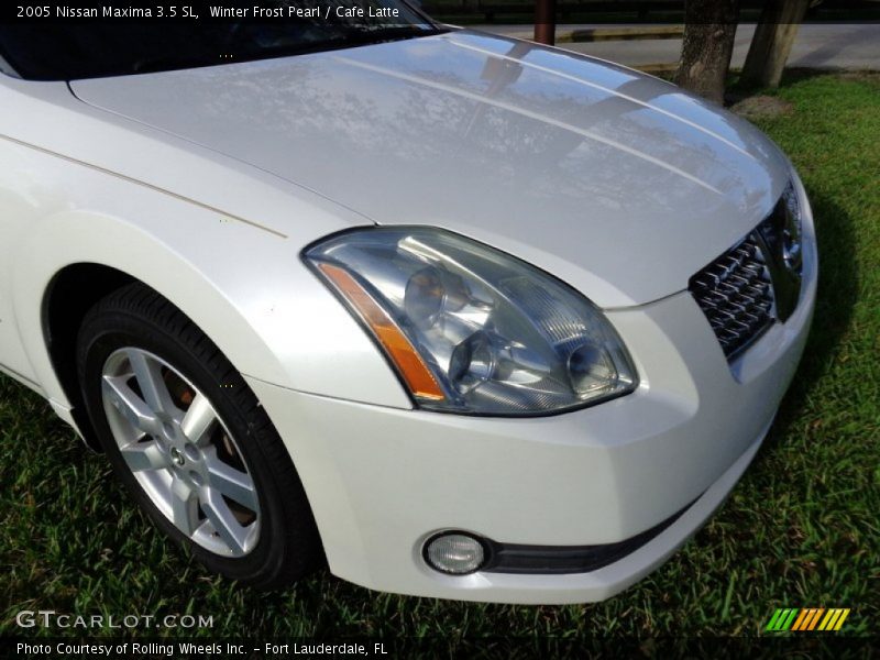 Winter Frost Pearl / Cafe Latte 2005 Nissan Maxima 3.5 SL