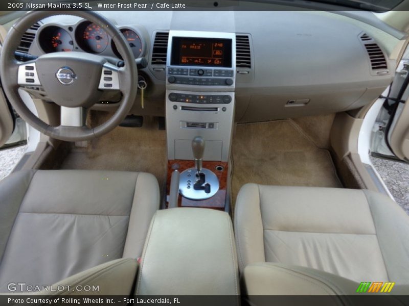 Winter Frost Pearl / Cafe Latte 2005 Nissan Maxima 3.5 SL