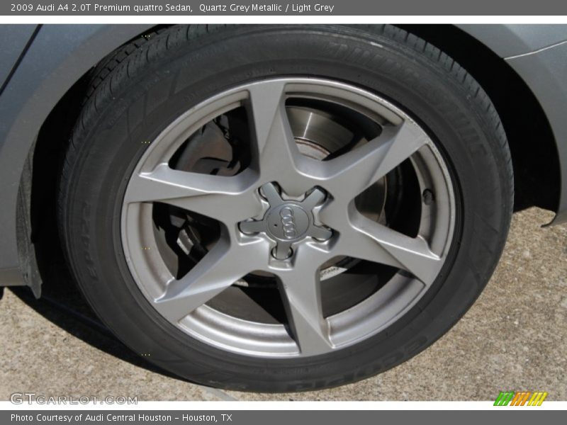 Quartz Grey Metallic / Light Grey 2009 Audi A4 2.0T Premium quattro Sedan